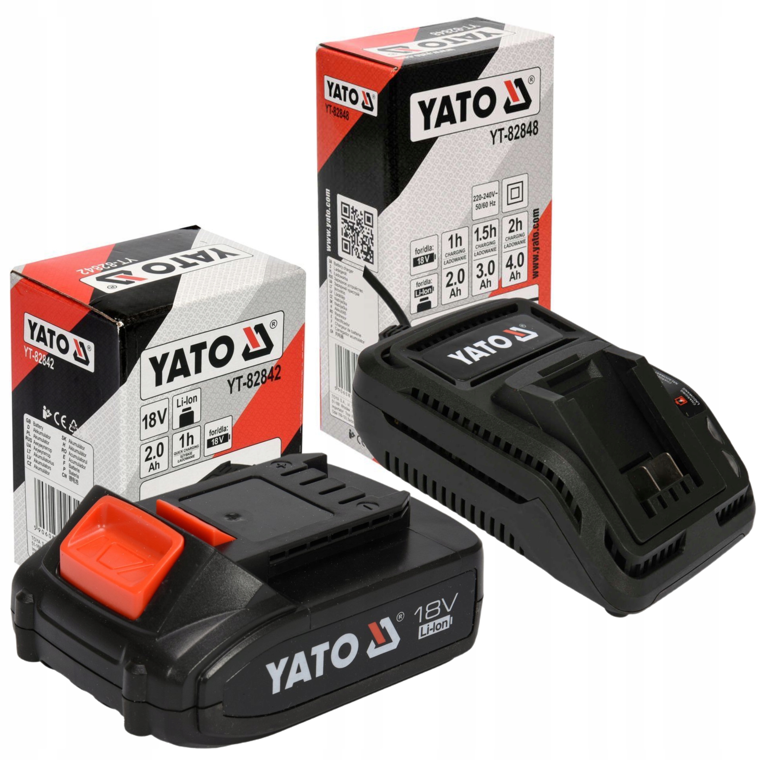 

Yato Akumulator Bateria 18V 2Ah Li-ion Ładowarka