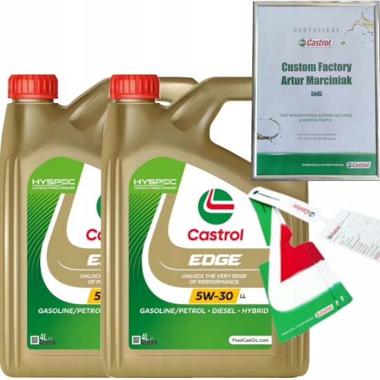 CASTROL EDGE 5W30 LL 8L TITANIUM FST LL-04 VW 504 00/ 507 00 + ZAWIESZKA