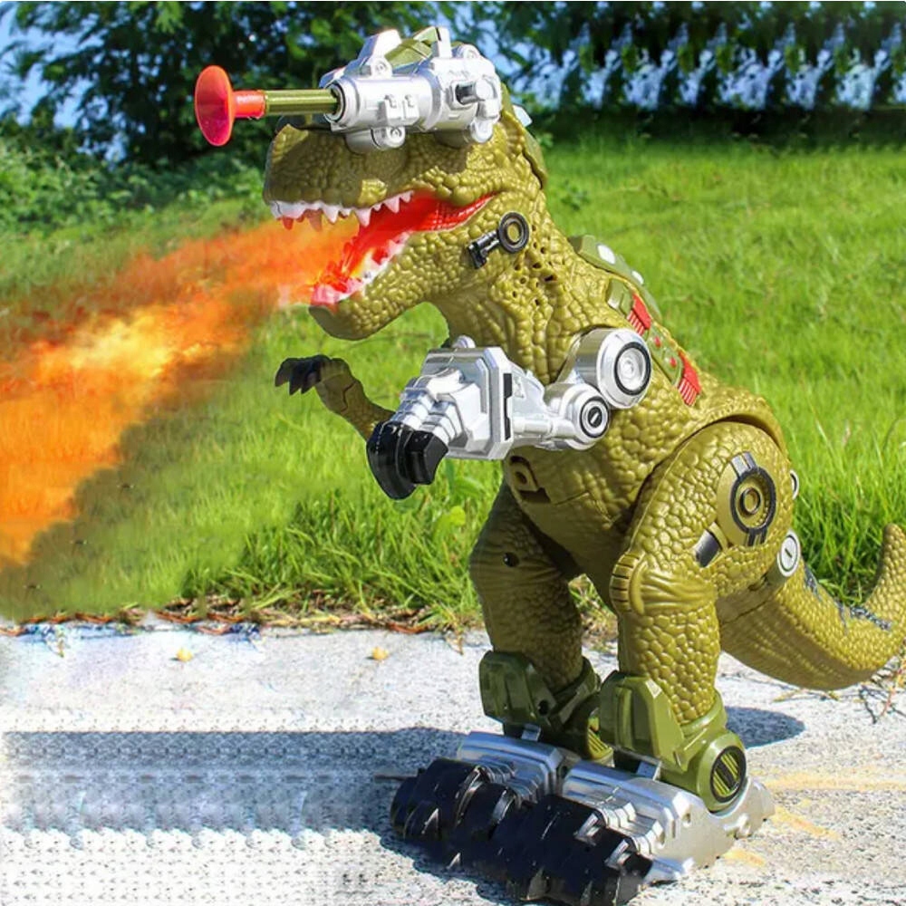 DUŻY DINOZAUR T-REX ŚWIECI RYCZY CHODZI ZIEJE PARĄ STRZELA INTERAKTYWNY Marka HollaKids