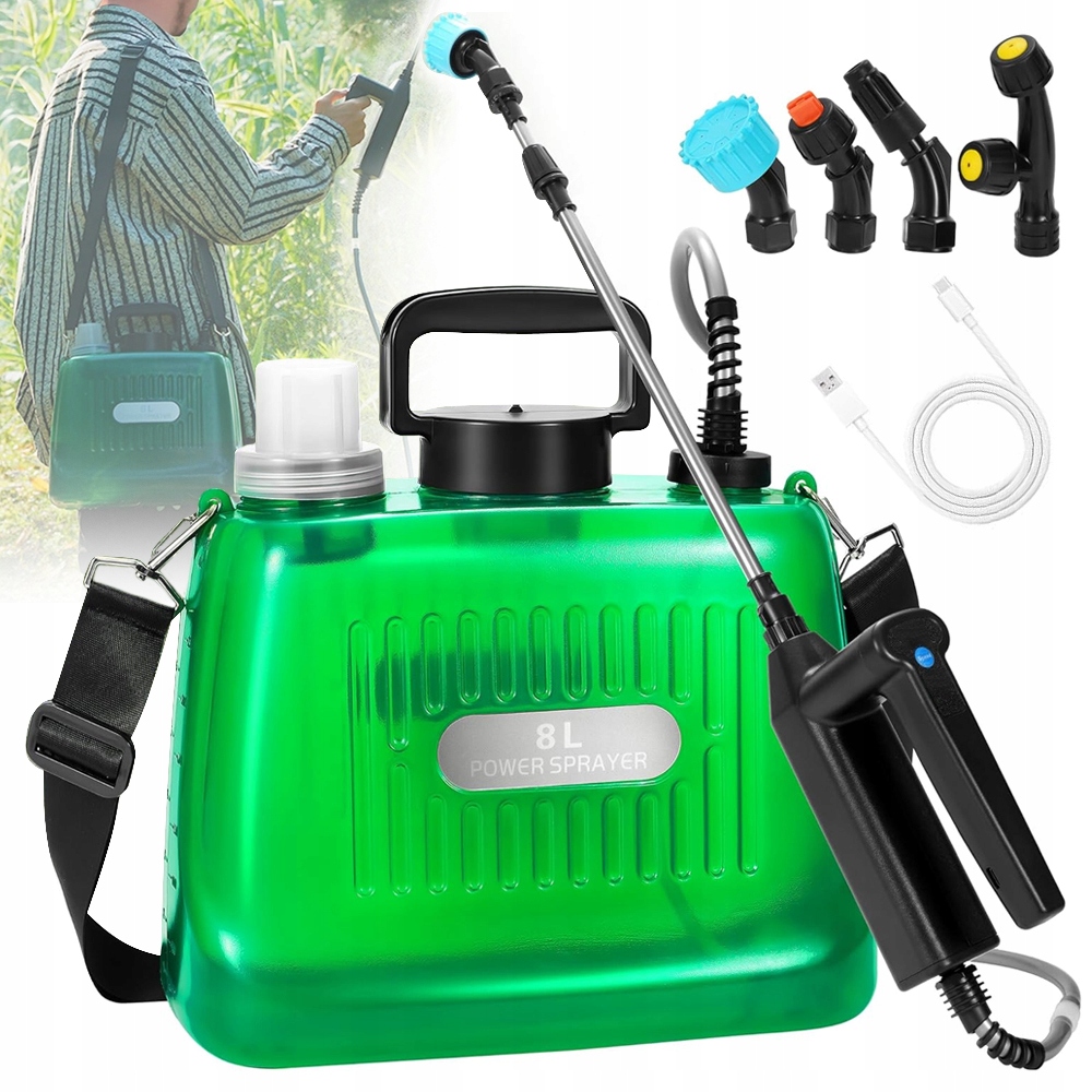 Zahradní Tlakový Akumulátorový Postřikovač 8 L, Sada