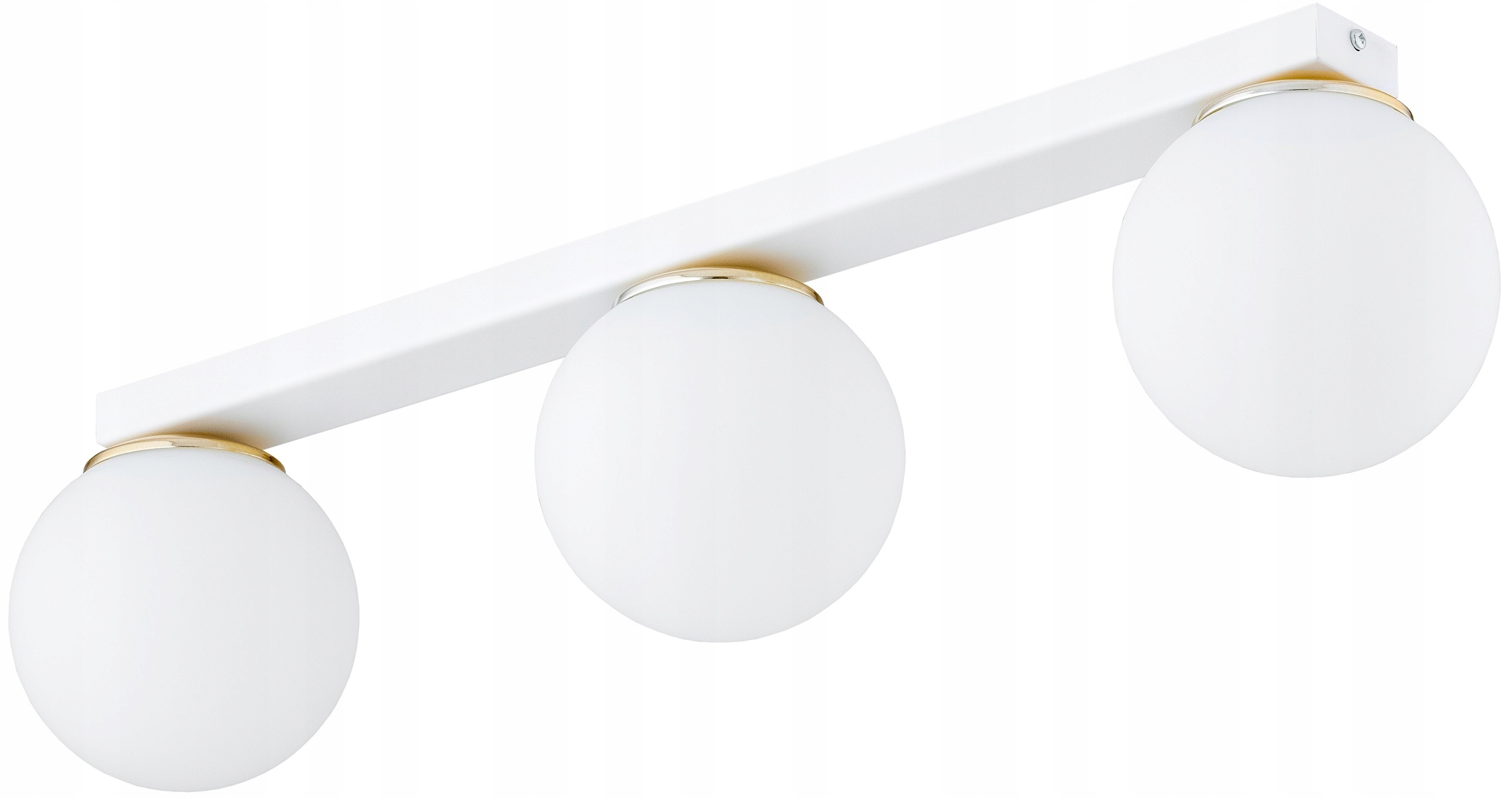 Lampa Wisząca Sufitowa Żyrandol Biała Szklane Kule Led E27