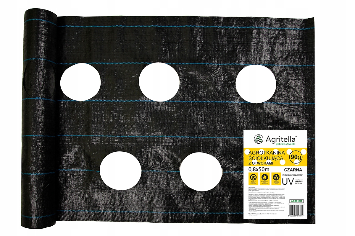 

Gruba 90g Agrotkanina Otwory pod sadzonki 0,8 x50m