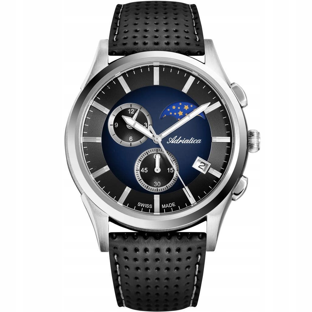 Pánské Hodinky Adriatica na řemínku A8282.5215CH Chronograf Swiss Made