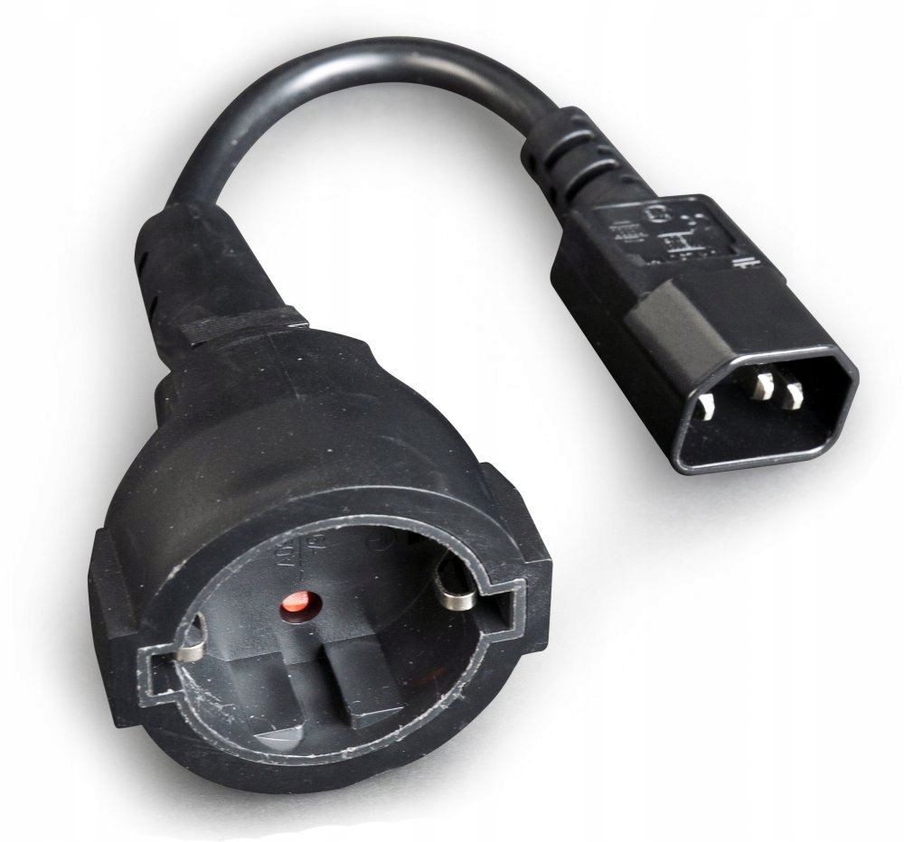 Adapter zasilający Gembird PC-SFC14M-01 IEC320 C14/ SCHUKO (F) 15cm Model PC-SFC14M-01