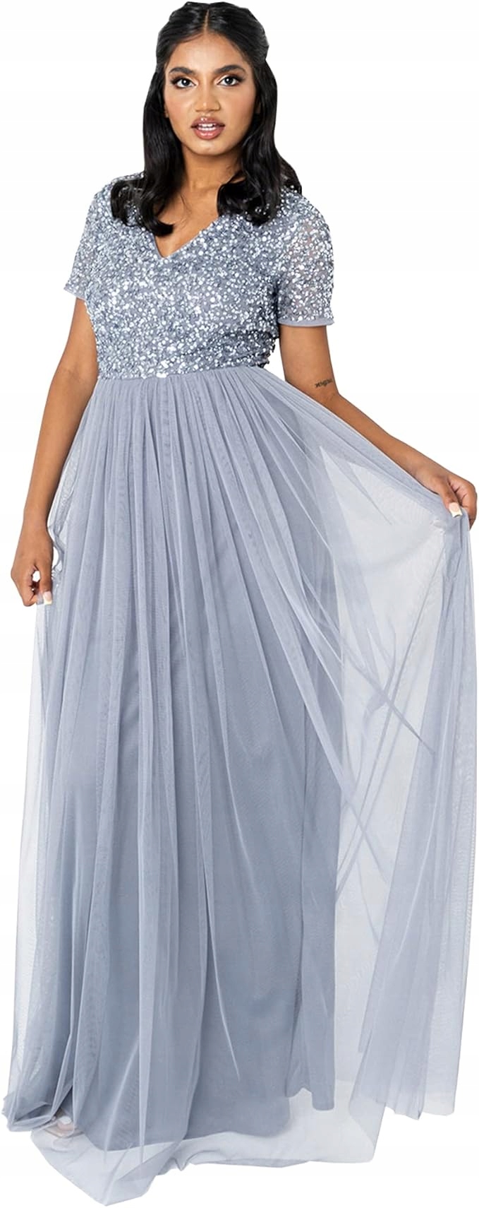 Maya Deluxe Šaty S Volánem A Obálkovým Výstřihem 36 6BA