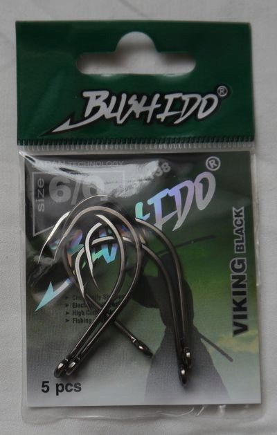 Haczyki Bushido Viking Black Size 6/0