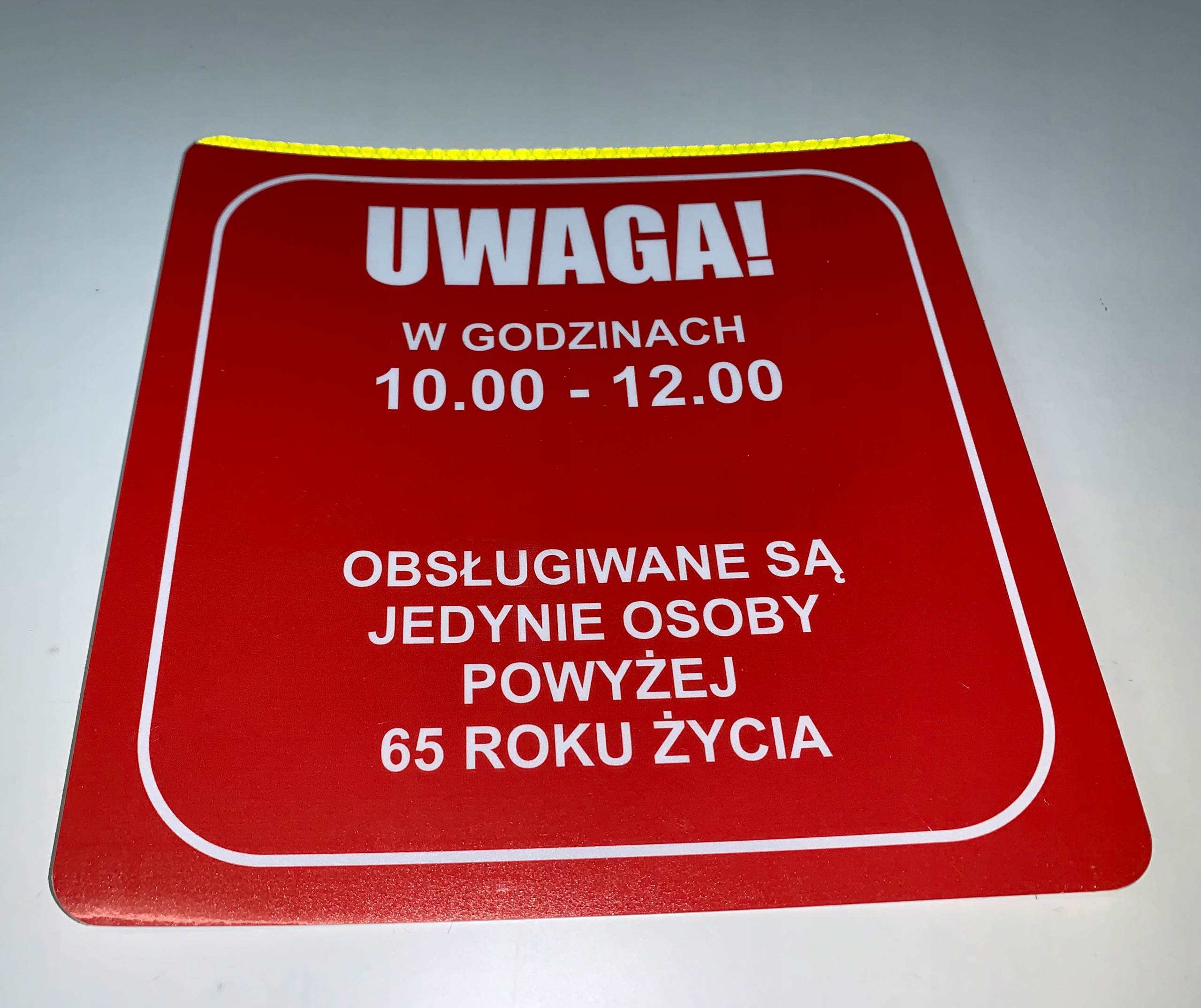 Tabliczka Informacyjna 20cm Obsługa Seniorów Marka inna
