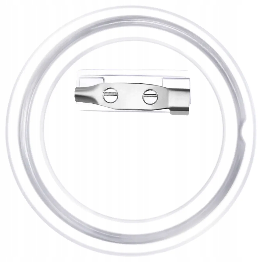 Zestaw Przypinek Akrylowych 44 mm, Przezroczysty, 100szt. Kolor bezbarwny