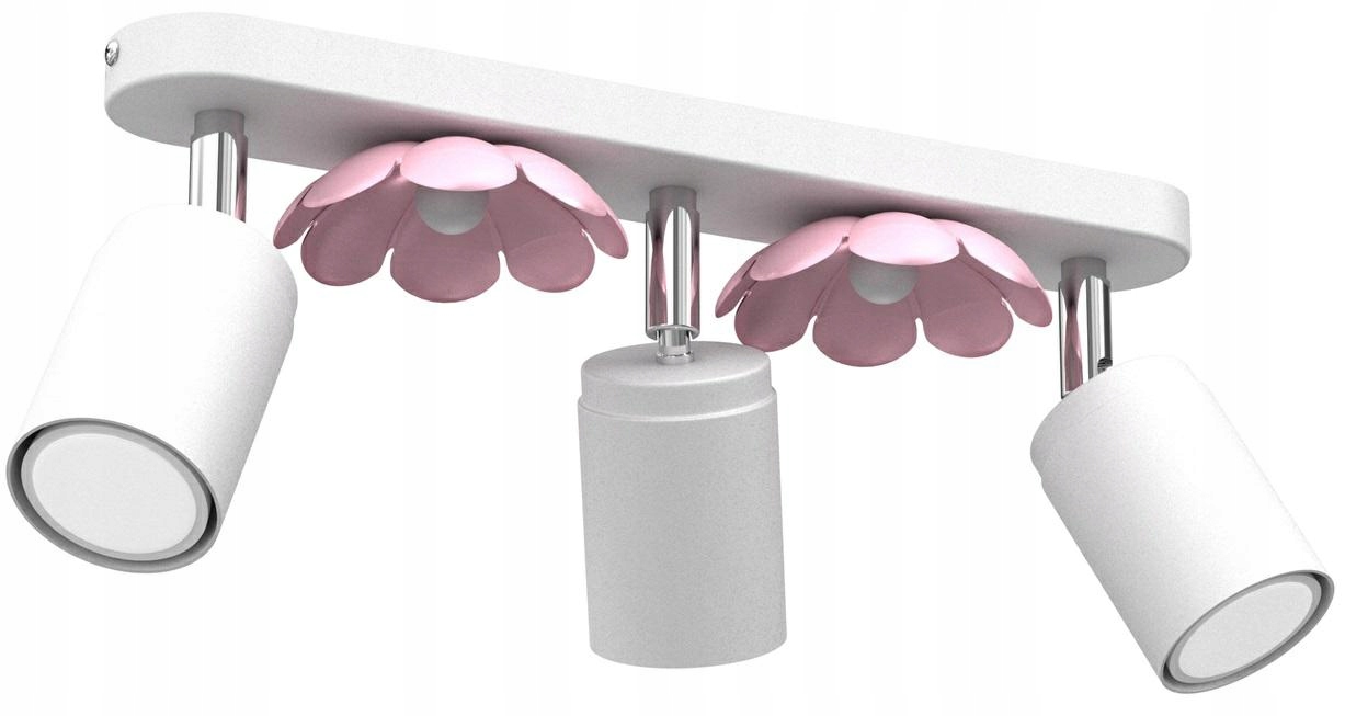Lampa stropné svietidlo Spot Flower Biela Ružová farebný akcent
