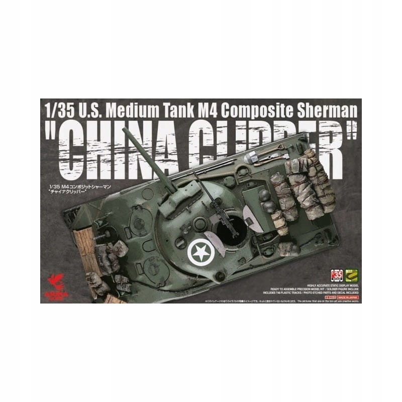 Asuka 35-034 1/35 U.s. Tank M4 Sherman Tank Scale 1/35 Hobby Plastic New