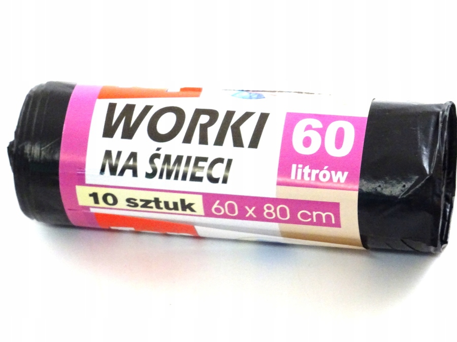 

Mocne worki na śmieci 60x80 cm 60 l.