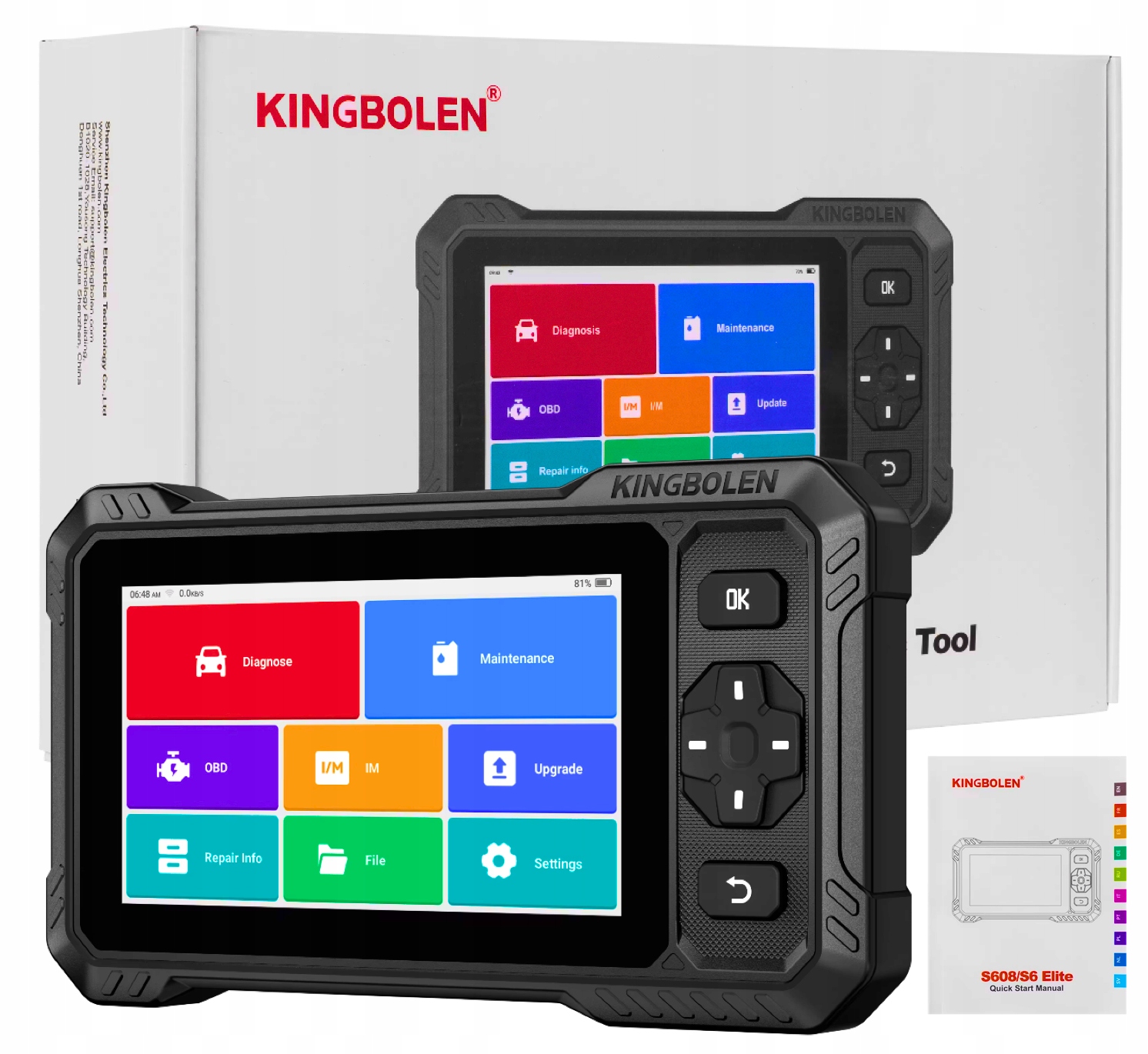 Diagnostický Nástroj OBD2 Kingbolen S6 Elite Bezčasová Aktualizácia Pl