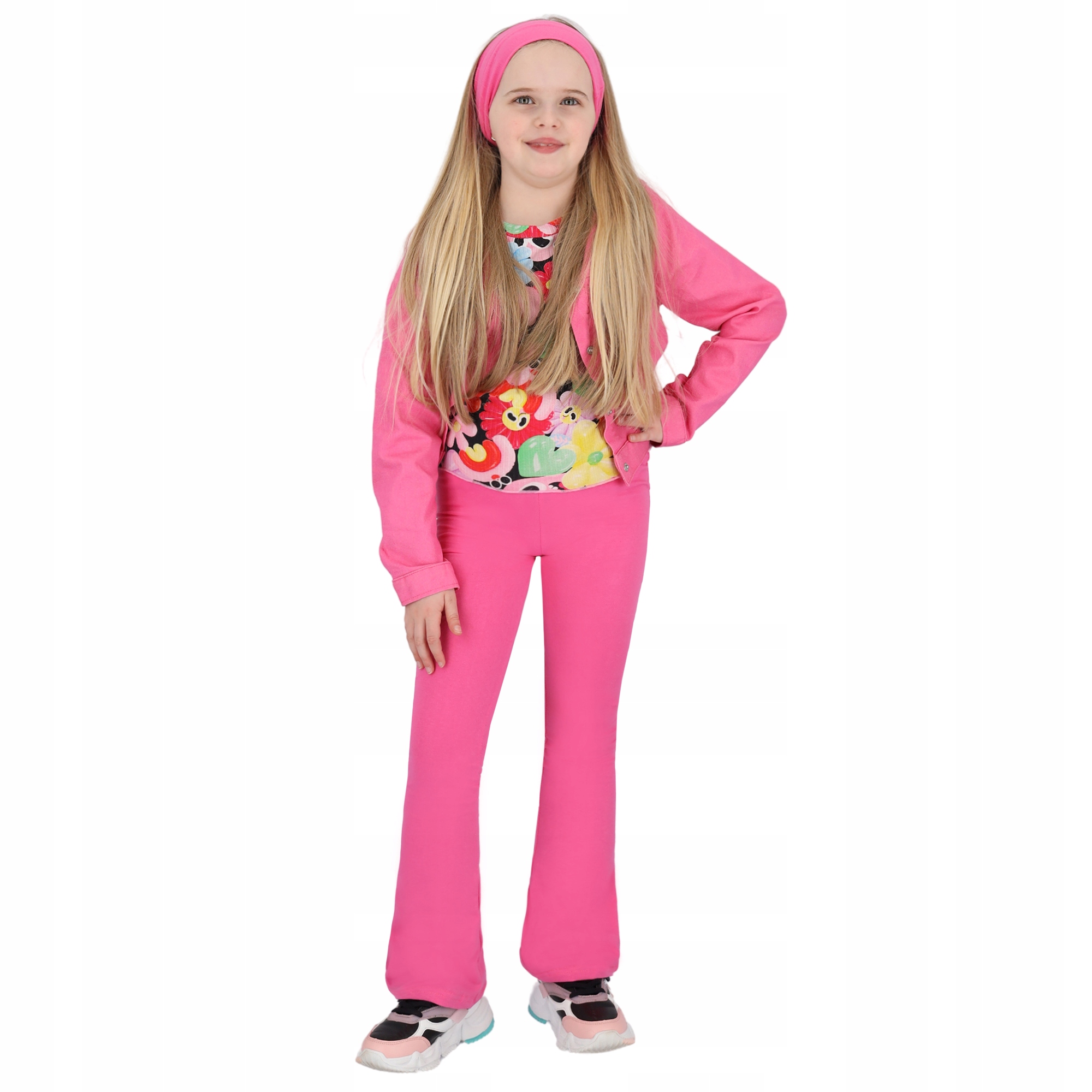 SPODNIE DZWONY DZIEWCZĘCE DRESY BAWEŁNIANE 146 Marka Inna marka