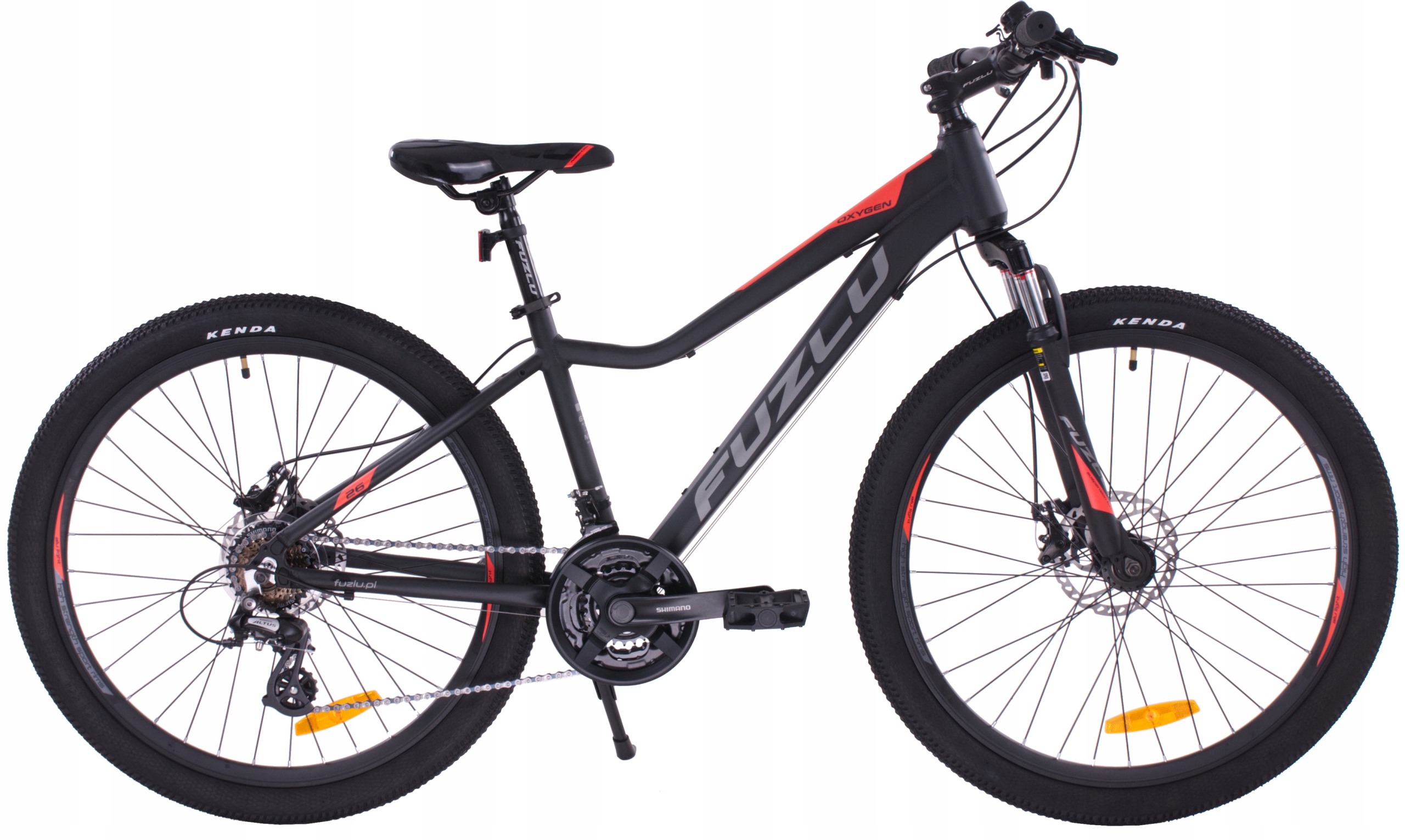 Rower górski Fuzlu Oxygen 26” Czarno-czerwony mat
