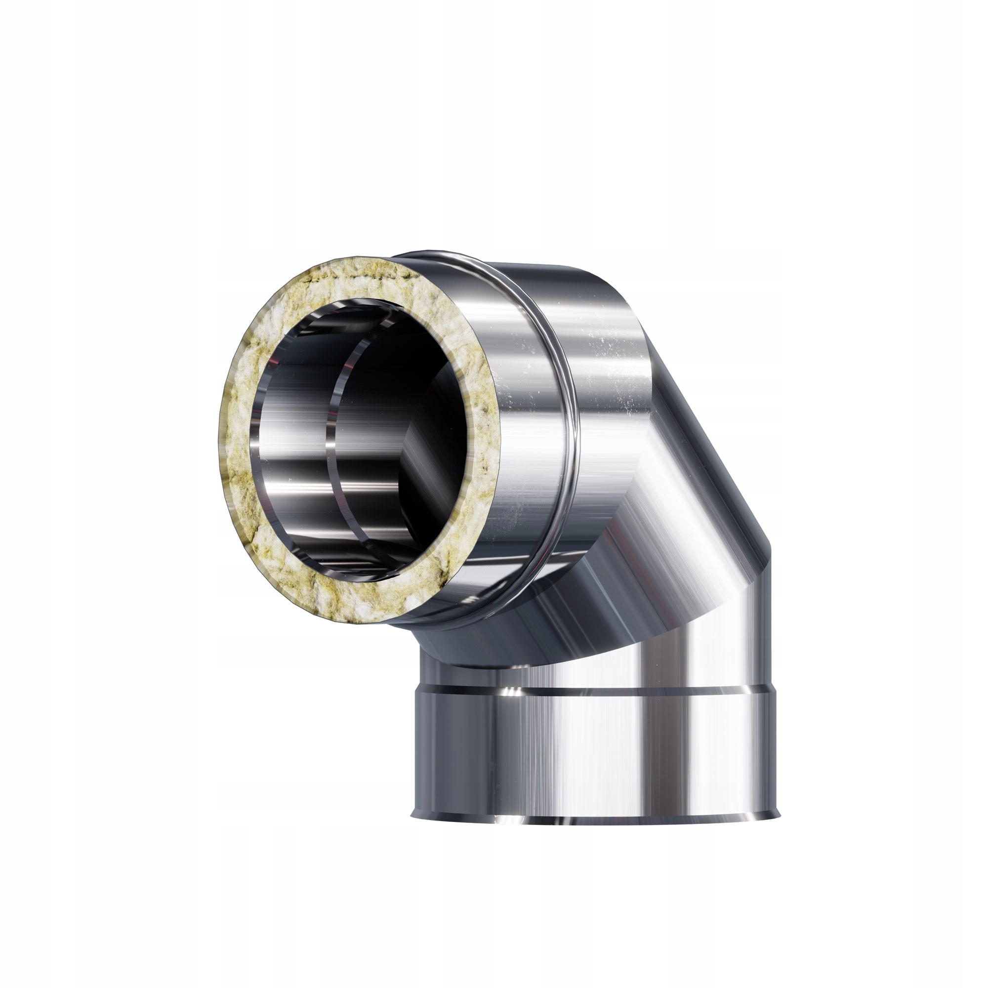 Kzd Slim Koleno izolované fi 160 0,8 mm 90 stupňů komínová vložka ocel žár