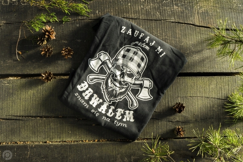 Koszulka TigerWood Drwal Las Siekiera Outdoor :L Właściwości brak