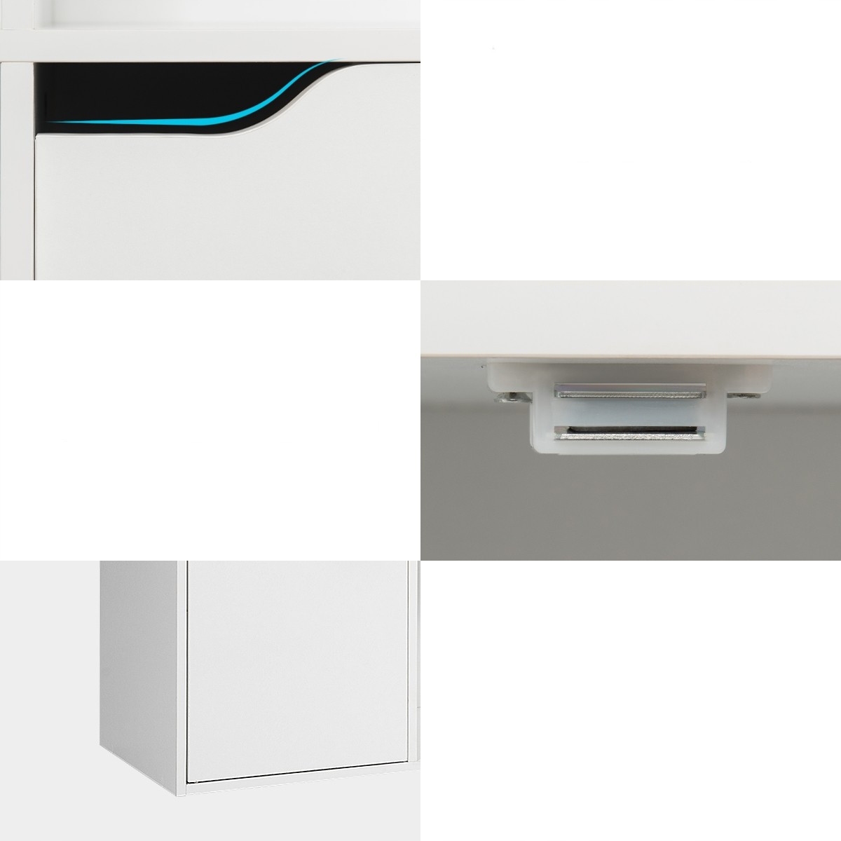 REGAŁ SZAFKA KOMODA KWADRATOWA 9 PÓŁEK + DRZWI Głębokość mebla 29 cm