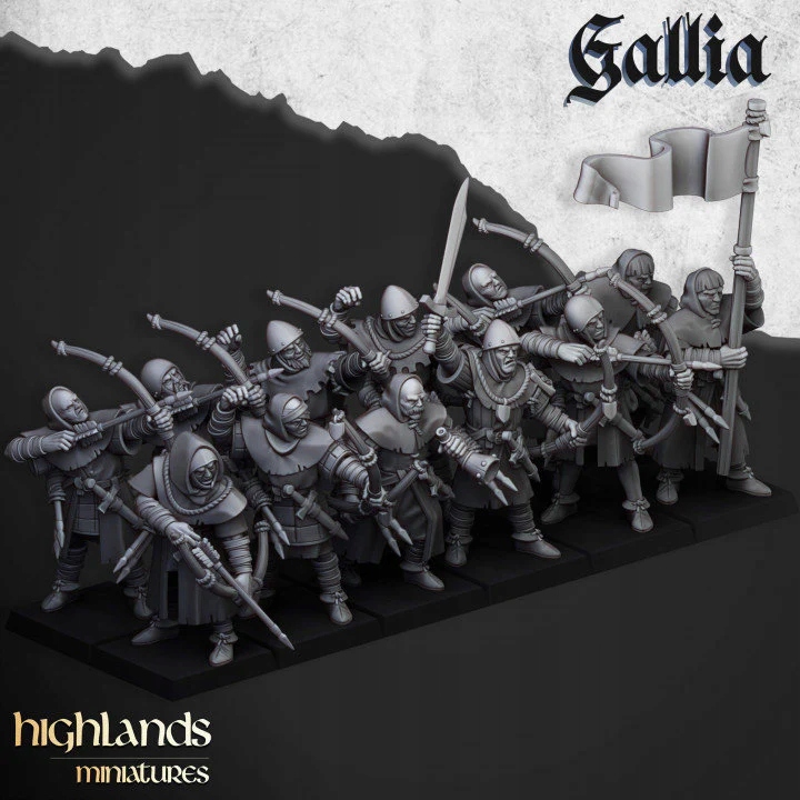 Gallia Archers - Highlands Miniatures 10 Modeli