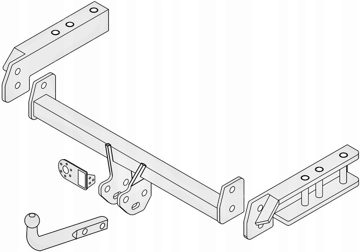 HAK HOLOWNICZY+WIĄZKA7pin Škoda Superb I SEDAN od 2001-2008r. 3U4 SKODA Stan opakowania zastępcze