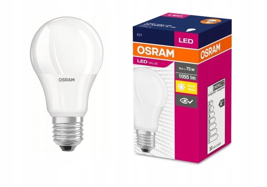 

Żarówka Led E27 10W=75W 2700K Ciepła 1055lm Osram