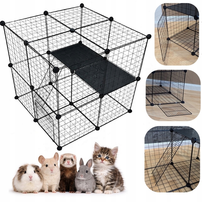 Kojec Klatka Zagroda Modułowa Wybieg Składany dla Małych Zwierząt Gryzoni