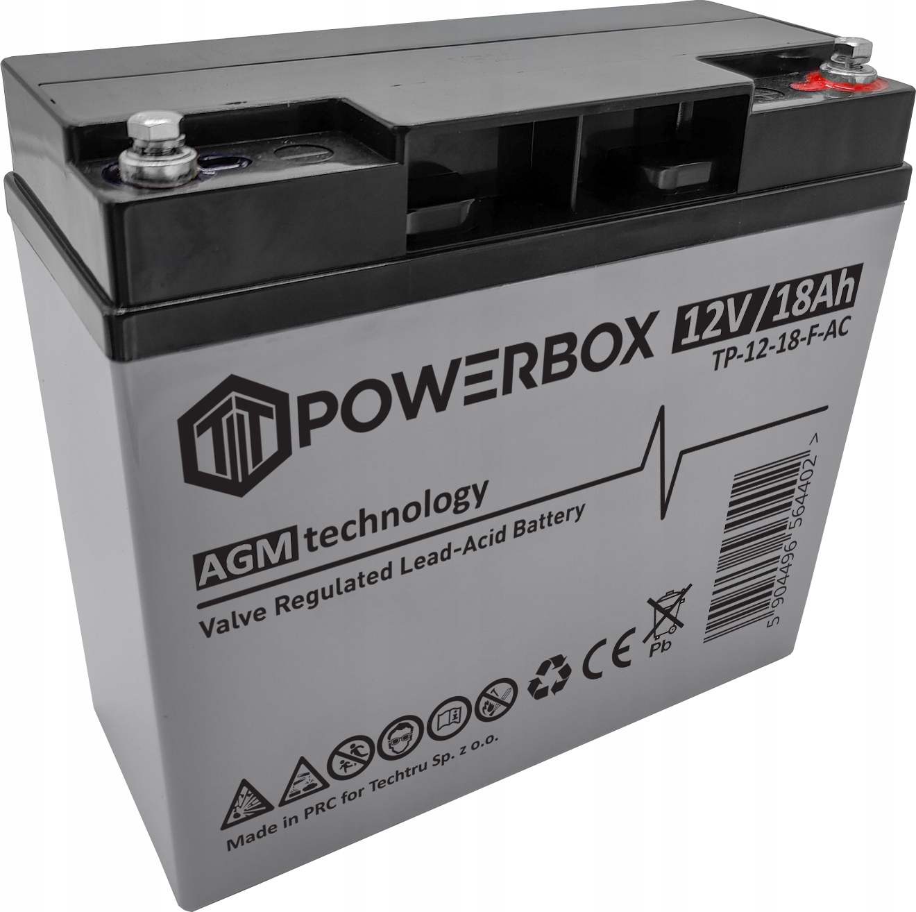 Akumulator Agm Powerbox 12V 18Ah Bardzo Mocny Do Ups Alarmu Ppoż