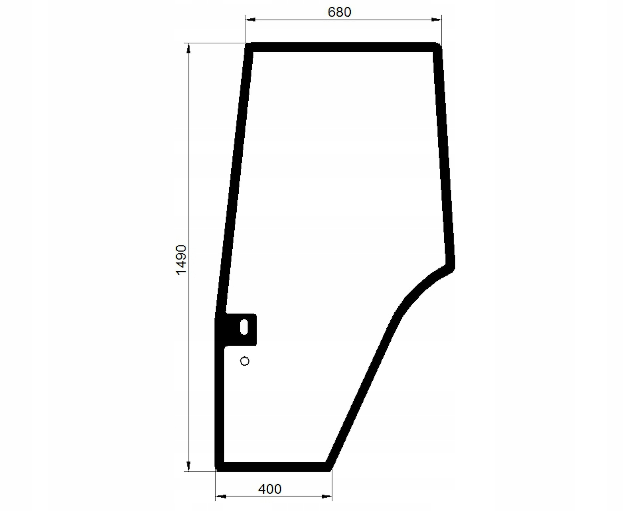 sklo Fiat Ford New Holland dveře levé 82000396