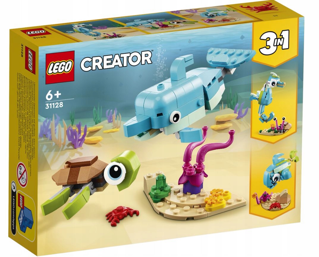 LEGO Creator 3 w 1 31128 Delfin i żółw nowe klocki