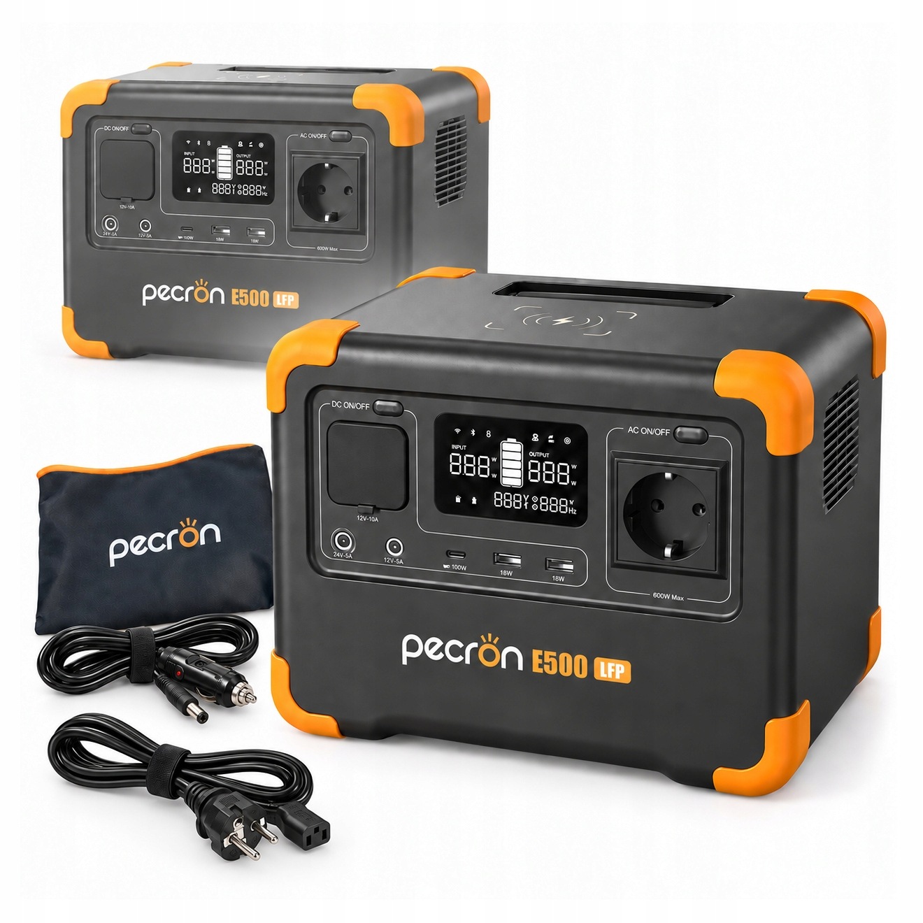 Przenośna Stacja Zasilania Pecron E500LFP 600W 576Wh LiFePO4 Usb-c 100W Ups