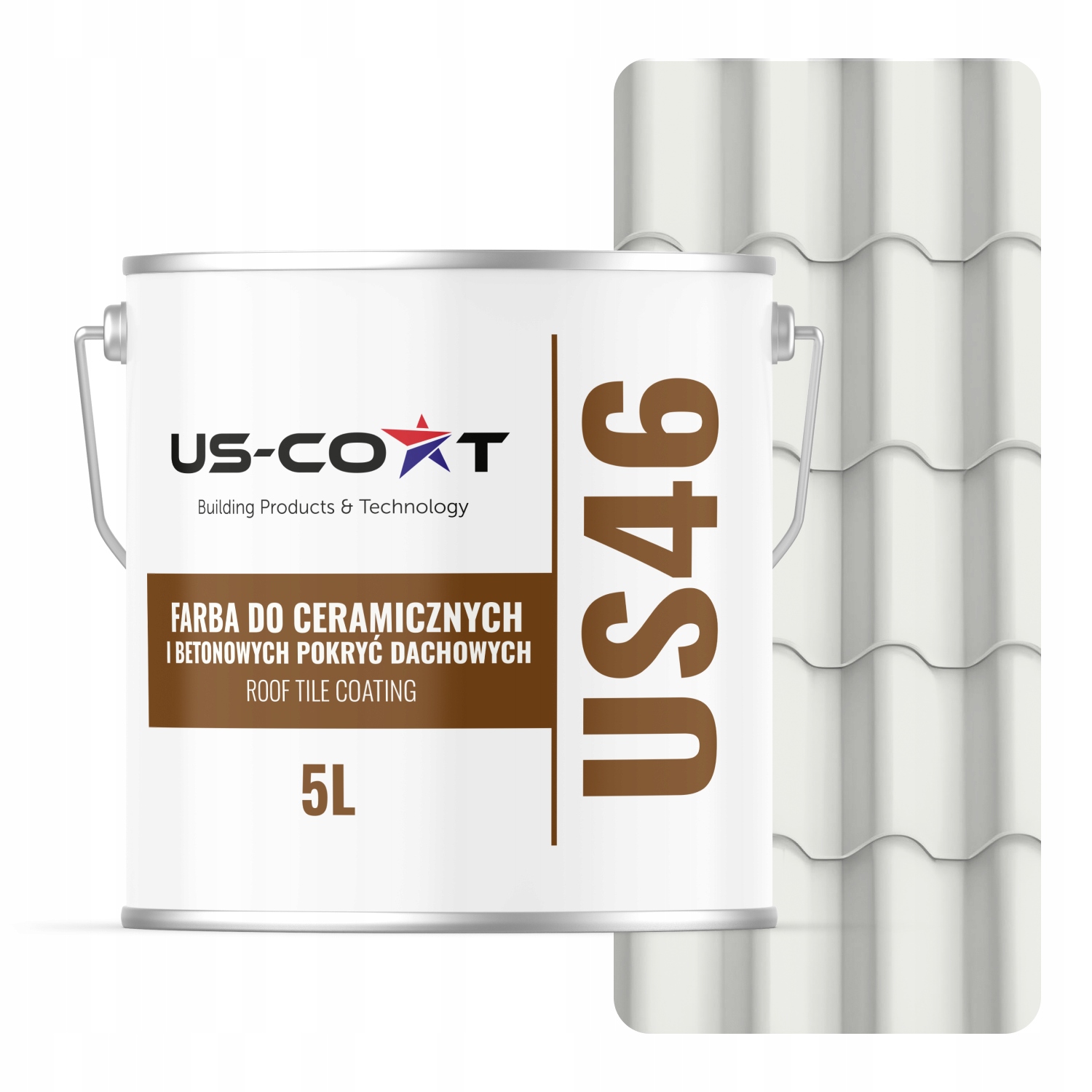 Farba Na Keramické Betónové Strechy Biela Signálna RAL9003 5L Matná