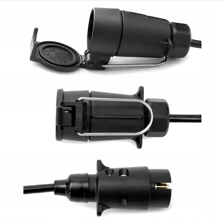 PRZEWÓD SPIRALNY 7 pin 1,5m przyczep przedłużacz przyczepka GNIAZDO WTYK Stan opakowania oryginalne