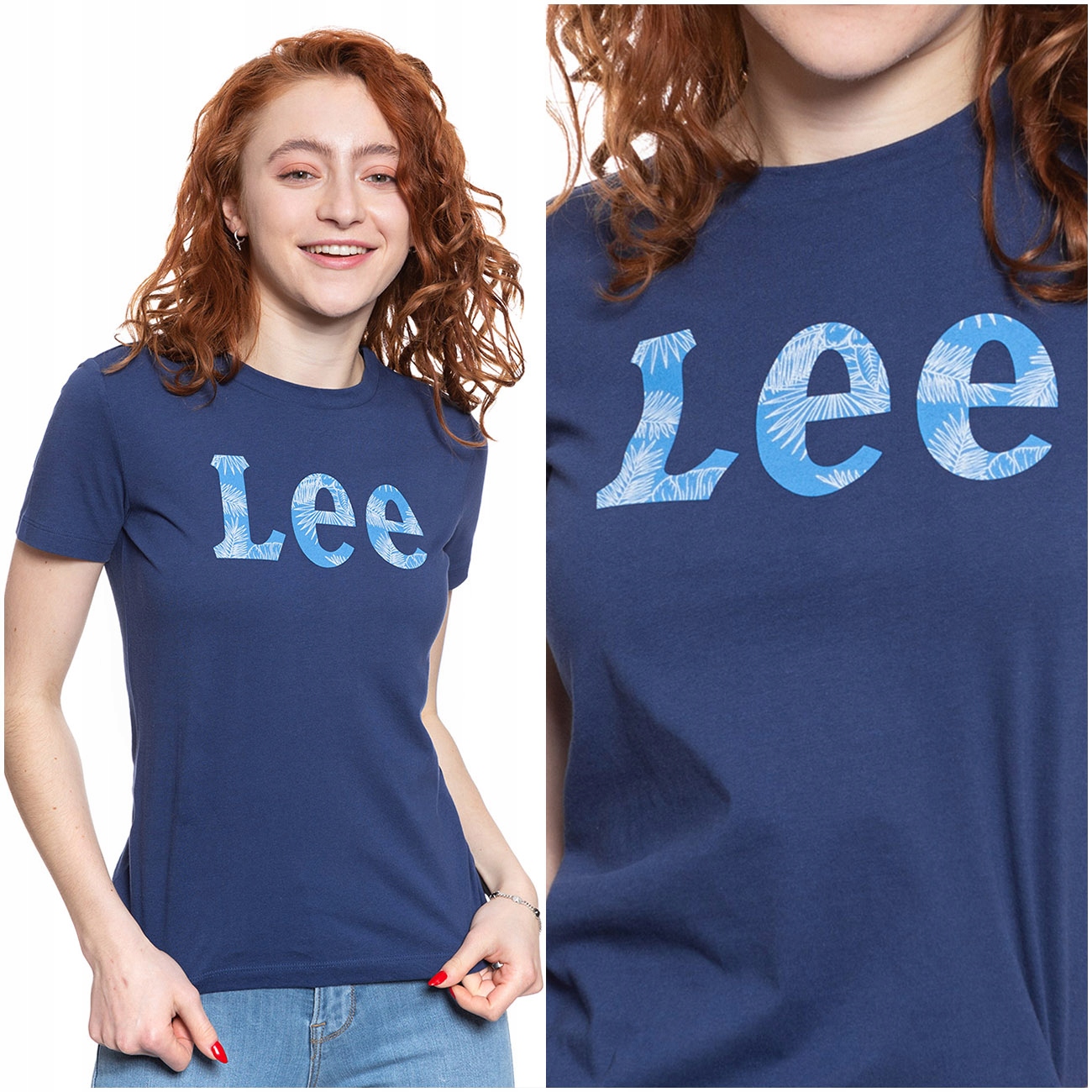 

Lee Slim Logo Tee Damski T-shirt Koszulka Print S