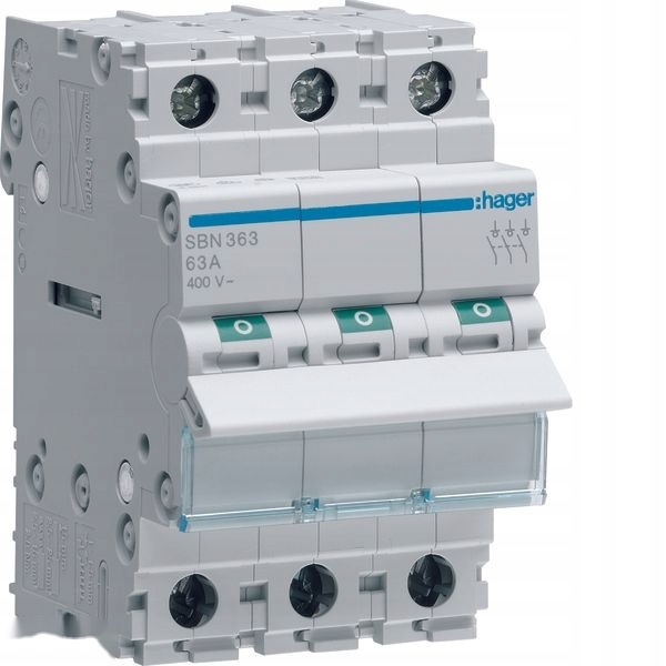 Spojka 3P 63 A 400 V 3-modulová SBN363