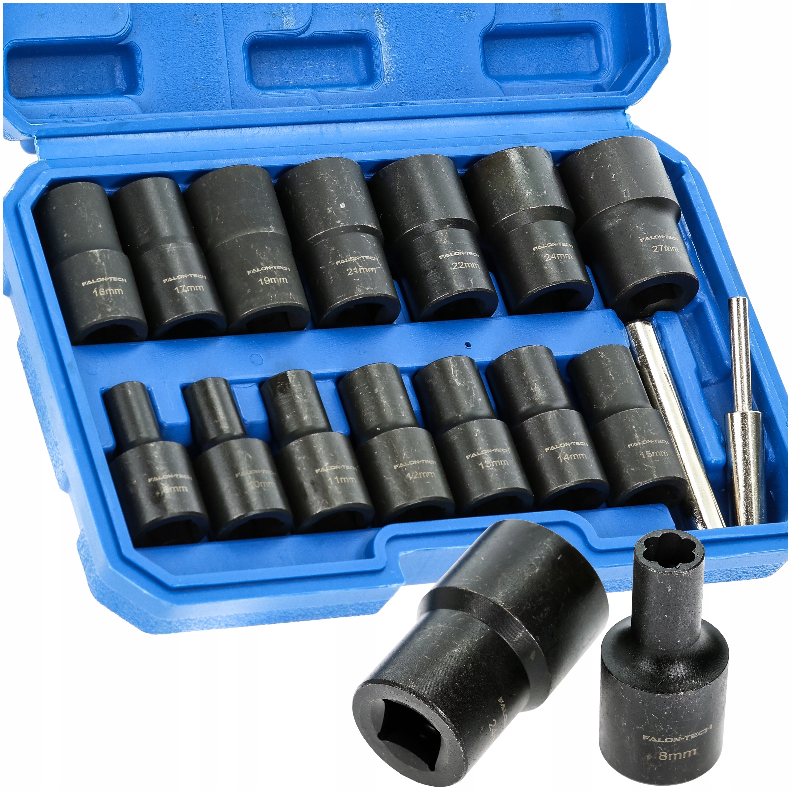 Nasadki Do Uszkodzonych Obrobionych Śrub Nakrętek Gwintów 8-27mm 1/2" 16ELE