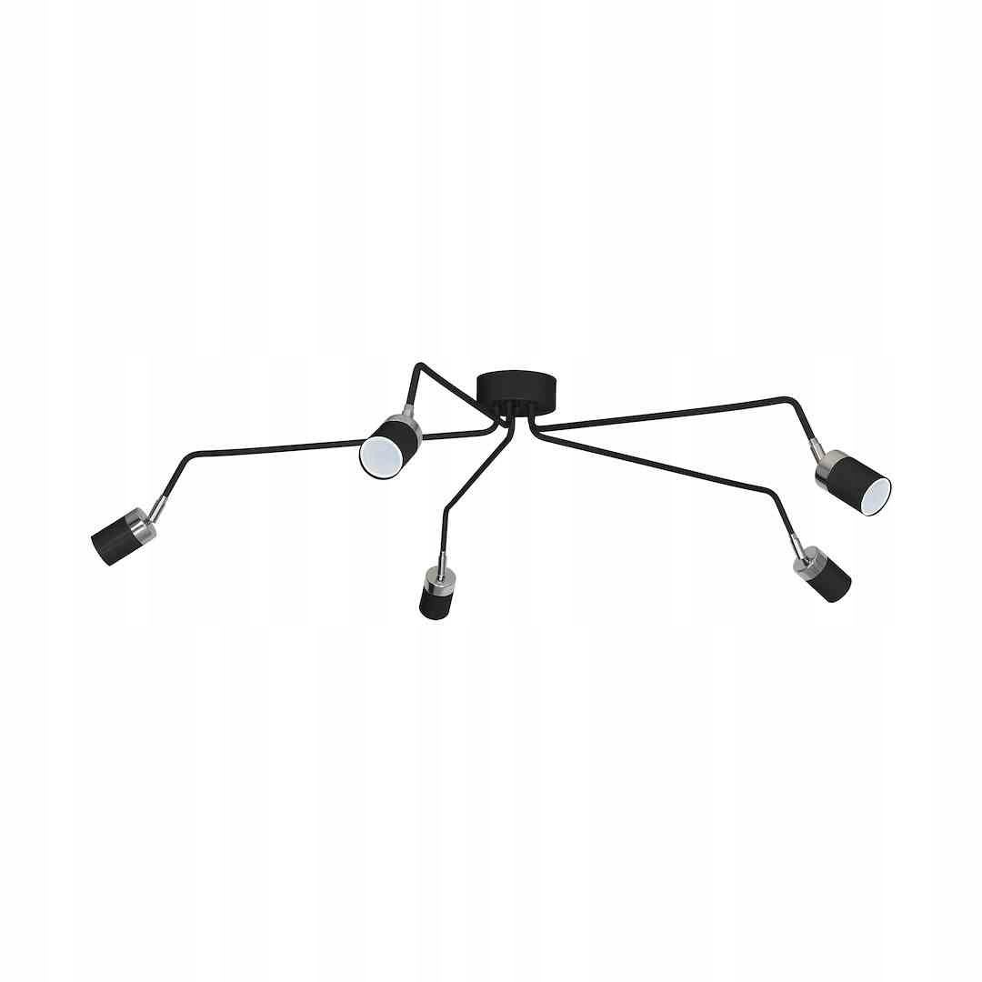 Stropná lampa Joker Black/chrome 5xGU10