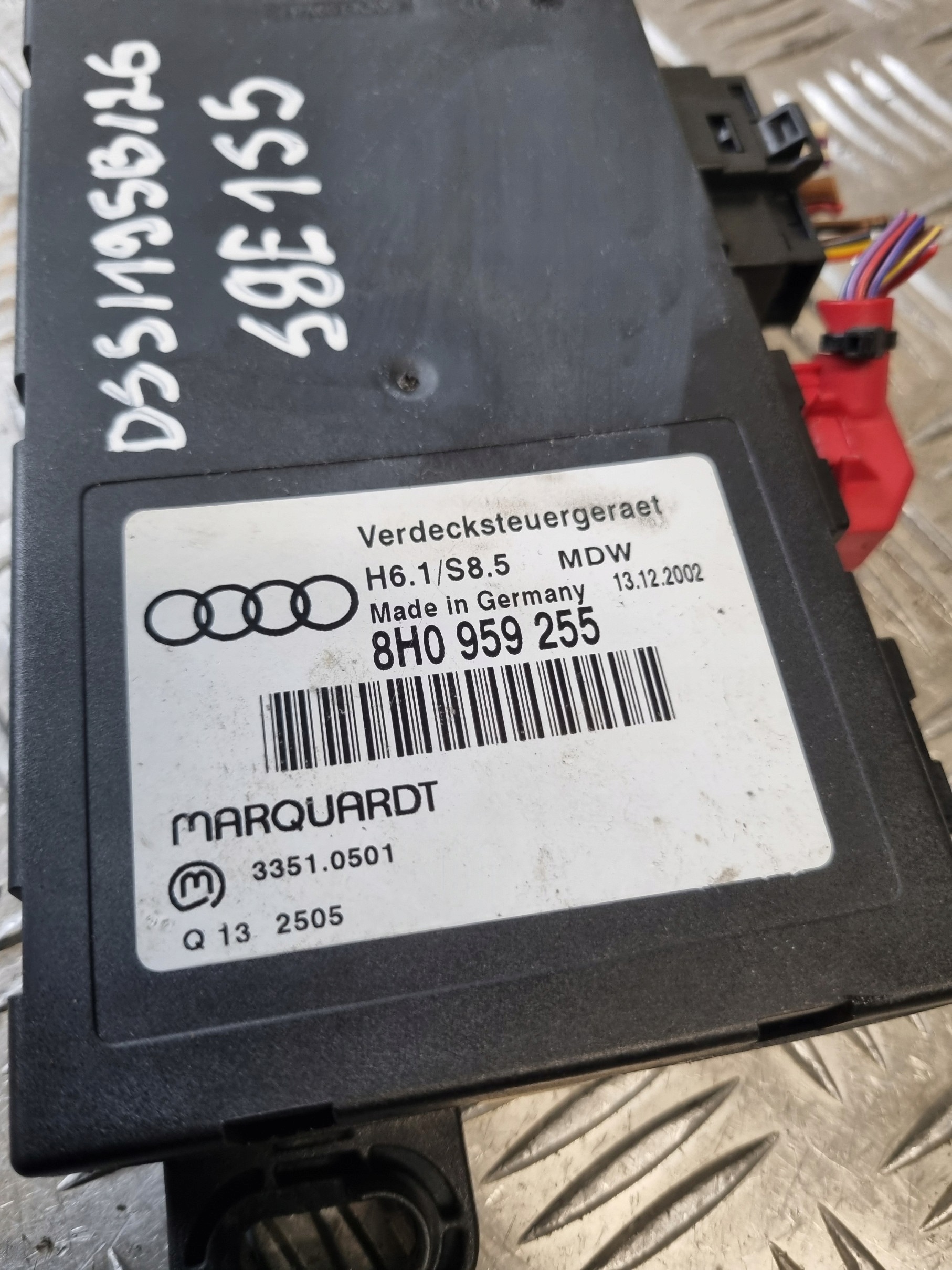 řídící jednotka modul střechy AUDI A4 B6 CABRIO