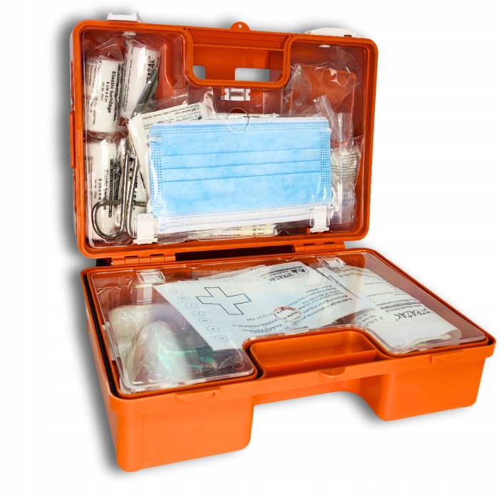 Apteczka ZAKŁADOWA PRZENOŚNA DO BIURA APK-10 K-10 DIN13164 USTNIK NORMA EU