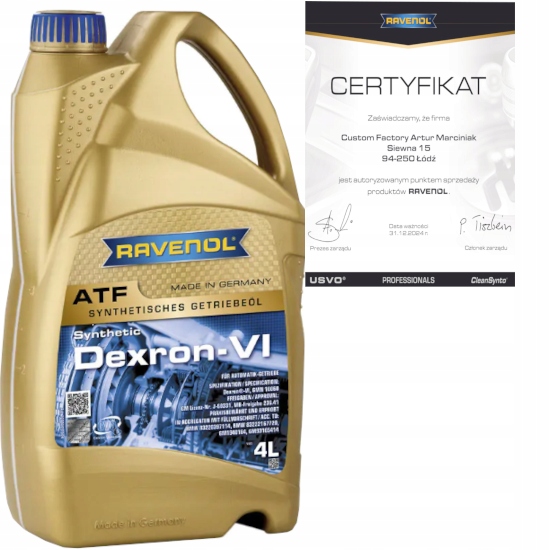 RAVENOL ATF DEXRON VI 4L - OLEJ PRZEKŁADNIOWY MB 236.41