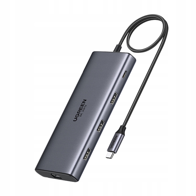 Hub Usb C Ugreen CM639 10 Portowy Pd 100W Hdmi RJ45 Sd Tf