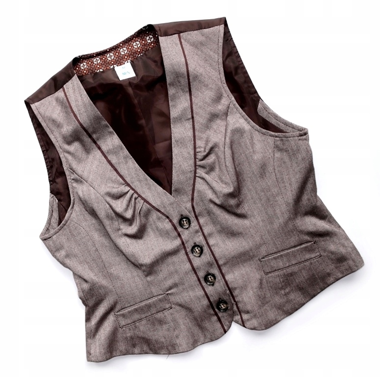MARKS&SPENCER 42 XL BRĄZOWA KAMIZELKA JODEŁKA