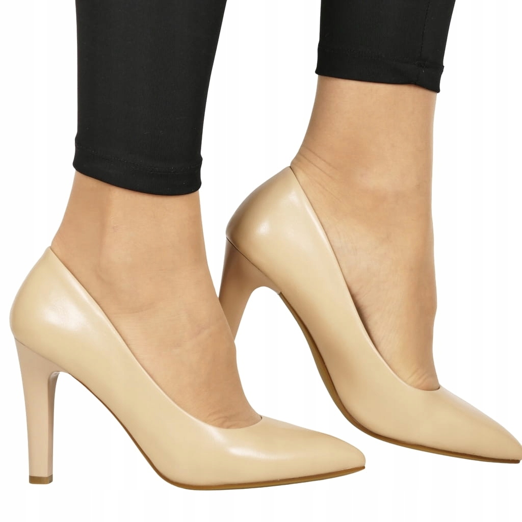 Dámské Lodičky Na Podpatku Coffe Béžové Tělové Nové Barvy, Pohodlné