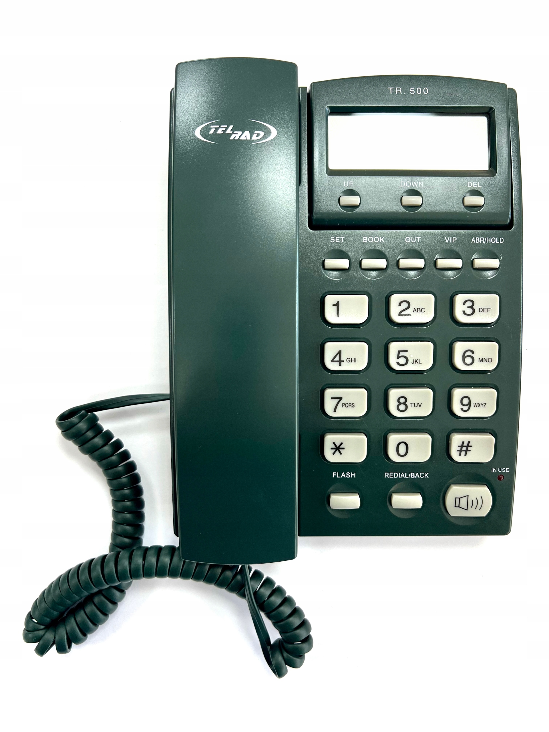 Telefon stacjonarny przewodowy Telrad Tr 500 ciemnozielony