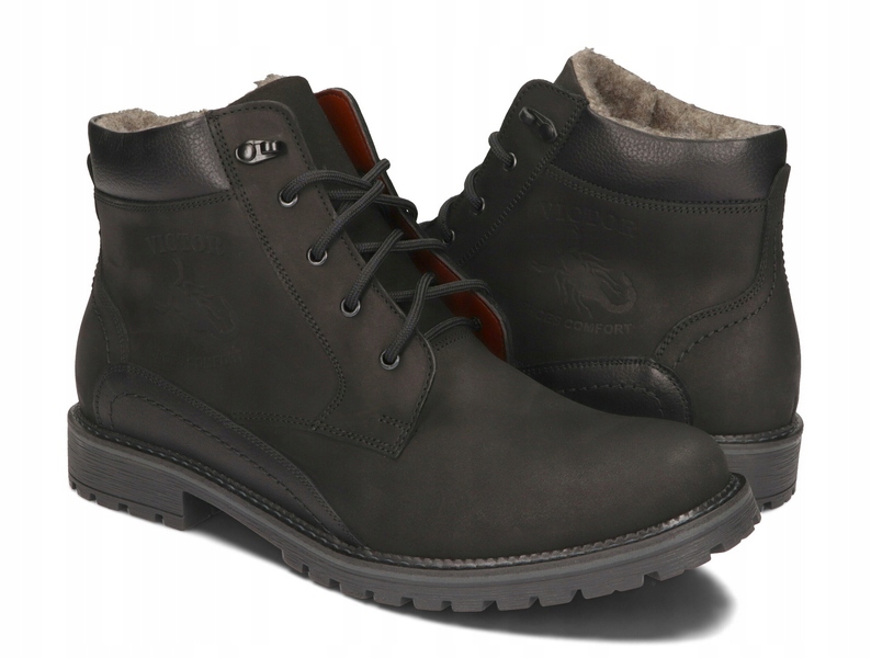 TRZEWIKI ZIMOWE BUTY POLSKIE SKÓRA 252 CZARNY 42 Marka inna