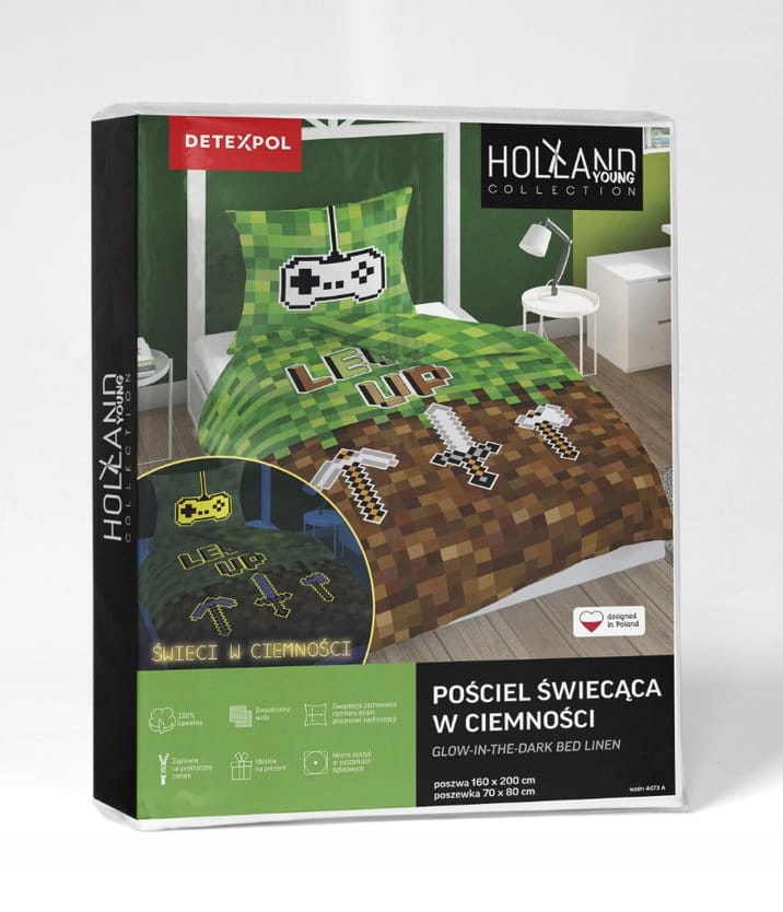 Pościel bawełniana świecąca w ciemności 160x200 Marka Detexpol