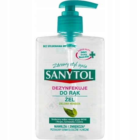 

Sanytol Antybakteryjny żel do rąk Zielona herbata