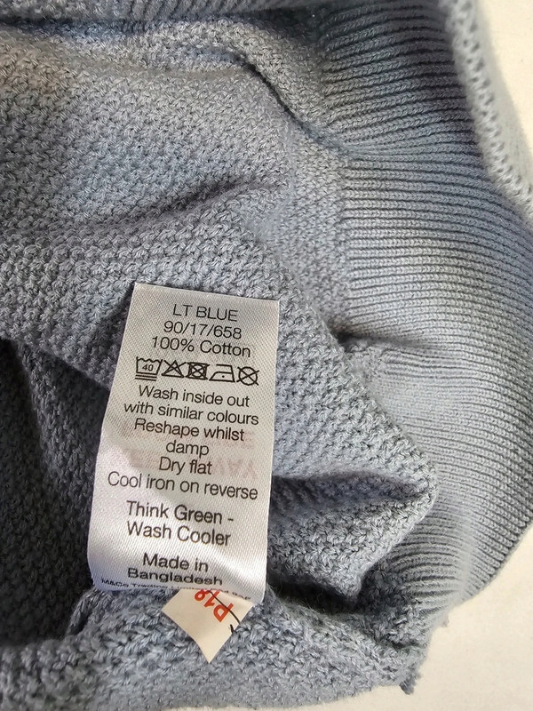 M&Co sweter męski niebieski cienki stójka L Zapięcie zamek