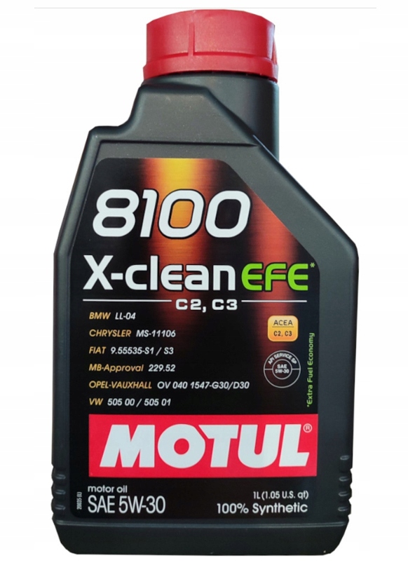Olej Motul 8100 X-clean Efe C2/C3 5W30 505.01 1L