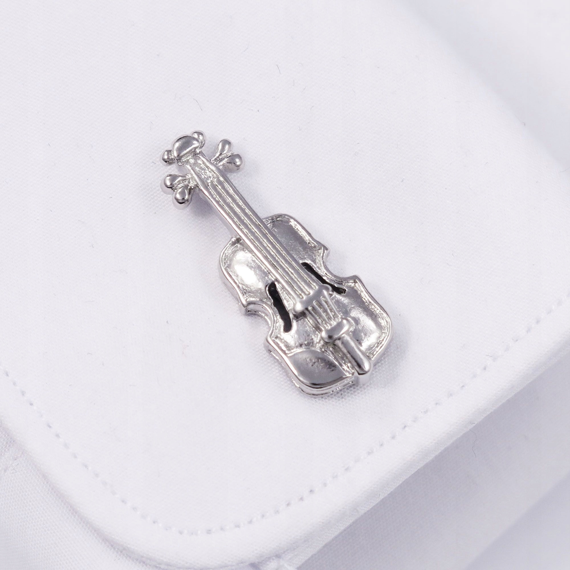 

Srebrne spinki do mankietów - skrzypce U90