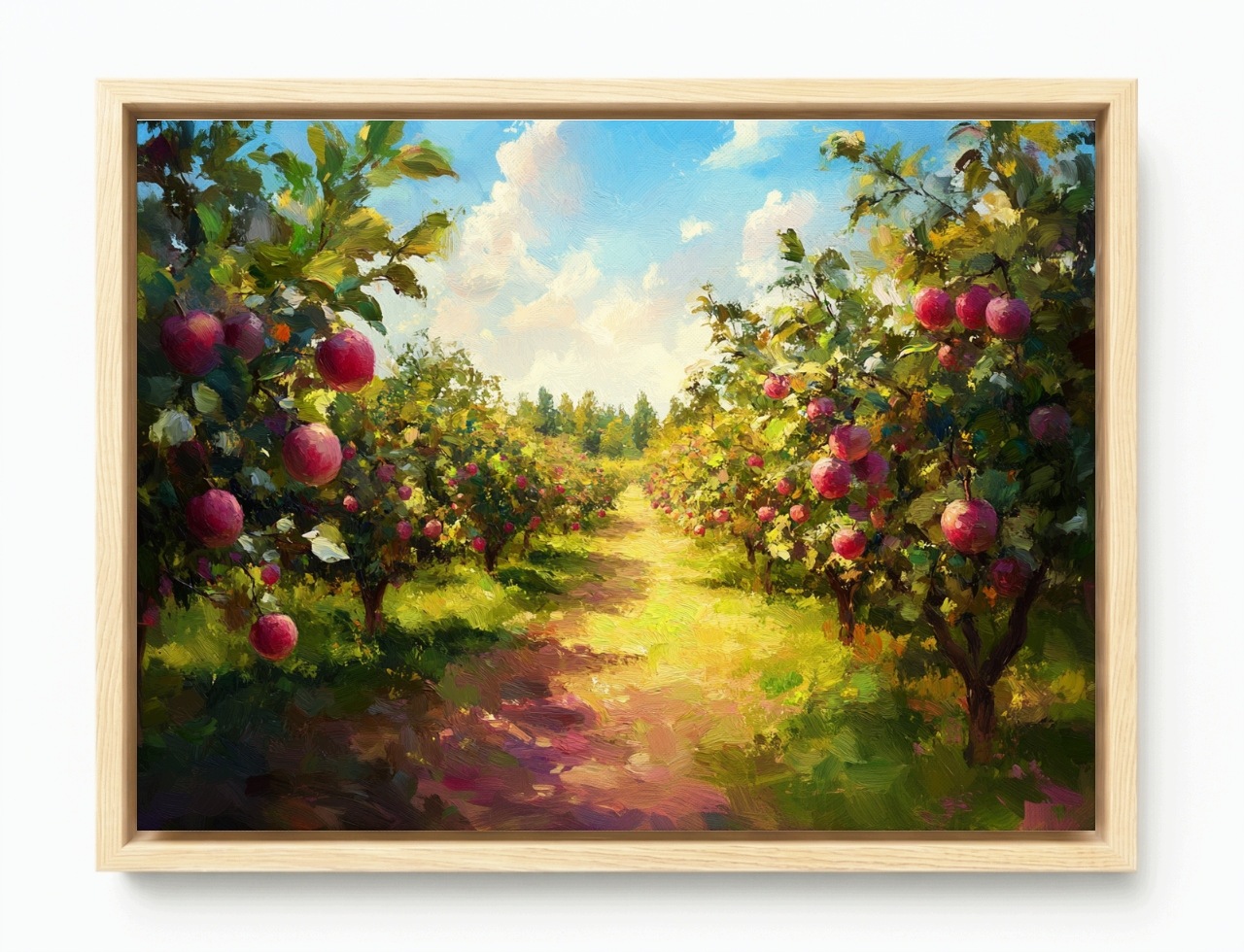 Obraz Rám Americká Krajina Sad Stromy Jabloň Jablka 80x60