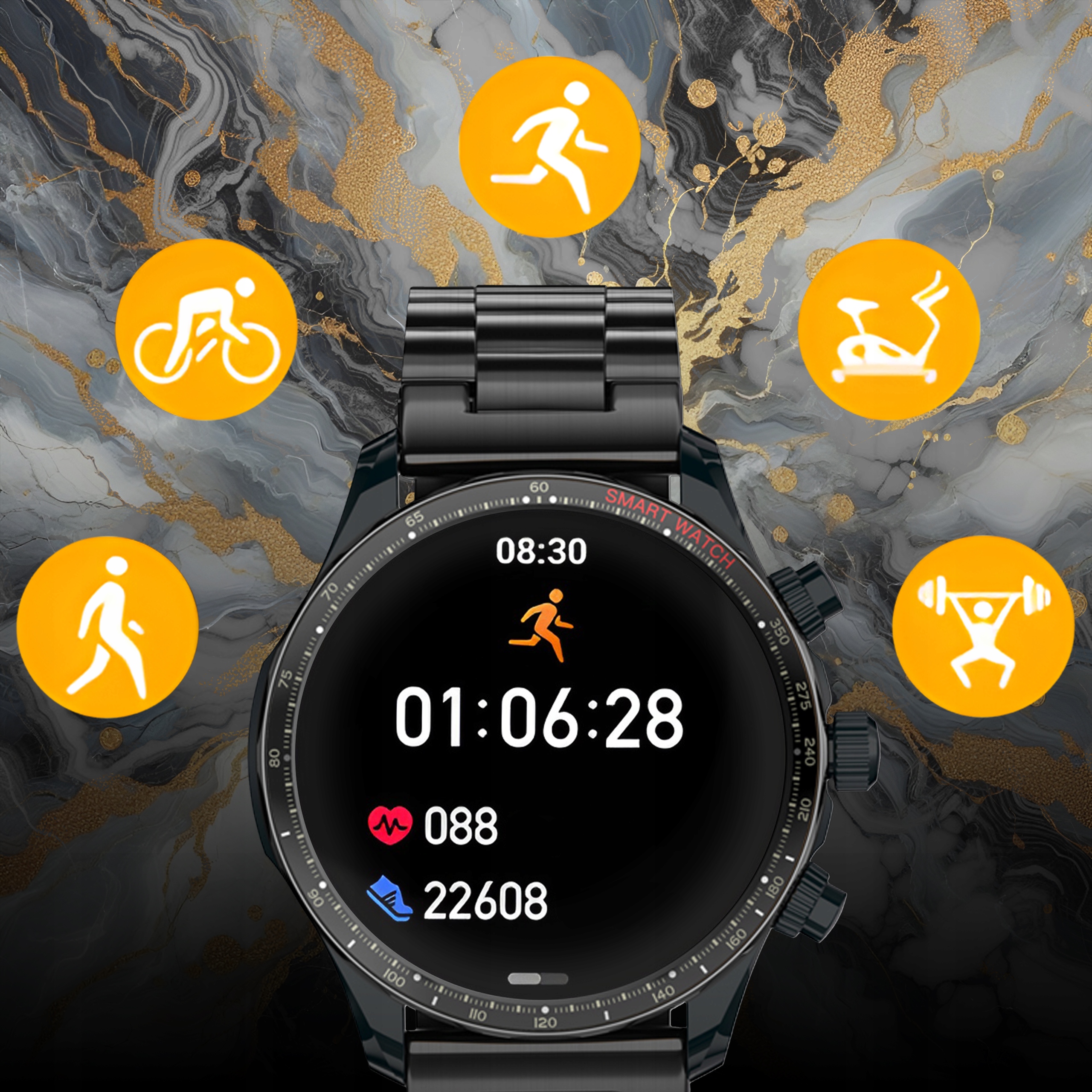 SMARTWATCH ZEGAREK MENU MĘSKI ROZMOWY POLSKIE SPORT AMOLED SMART WATCH Kompatybilność systemowa Android iOS Windows Phone